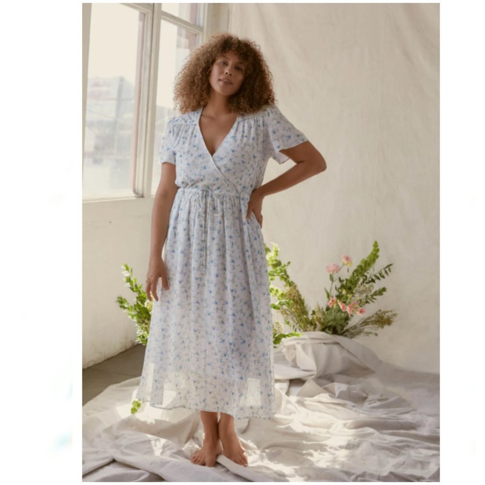 Christy Dawn The Dawn Blue Floral Dress